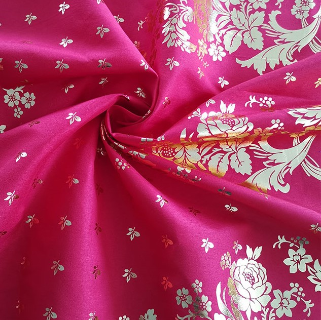 Kain Cetak Stamping Emas Poliester 100%